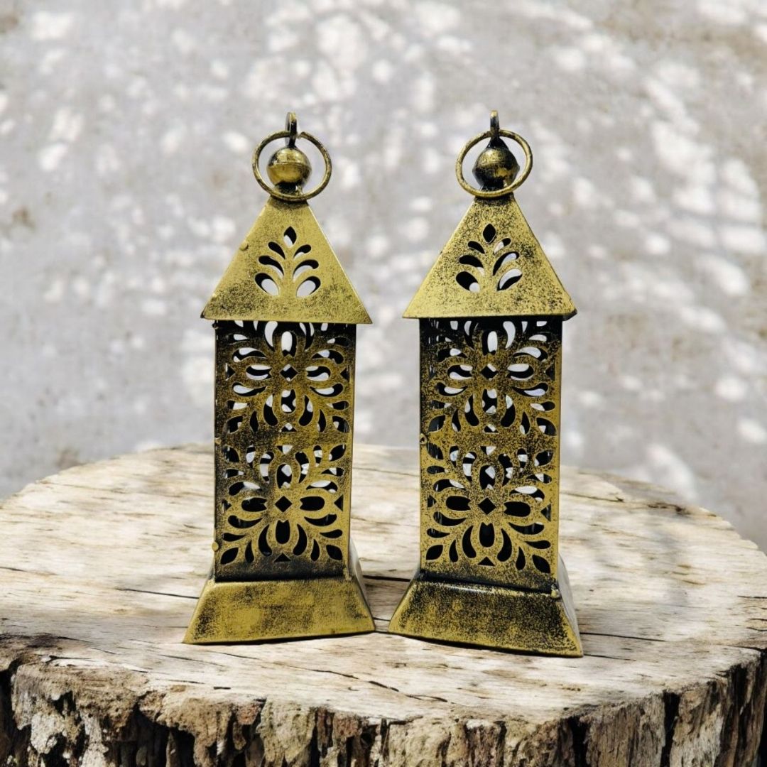 Vintage Metal Candle Holder - Hues & Craft