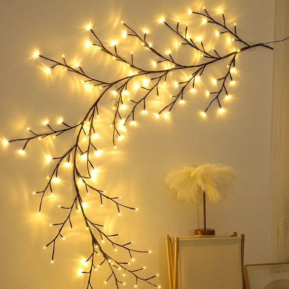 Lighted Willow Vine Lights for Walls - Hues & Craft