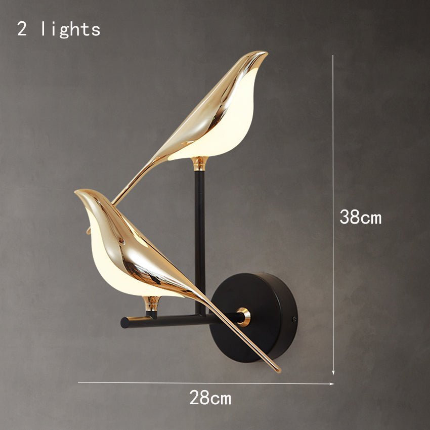 Modern Indoor Hallway Nordic Led Bird Wall Lamp - Hues & Craft