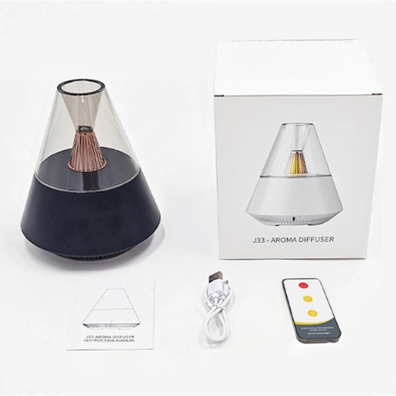 Remote Control USB Aromatherapy Diffuser Air Humidifier With Warm Night Light - Hues & Craft