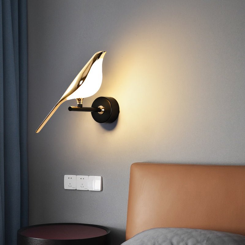 Modern Indoor Hallway Nordic Led Bird Wall Lamp - Hues & Craft