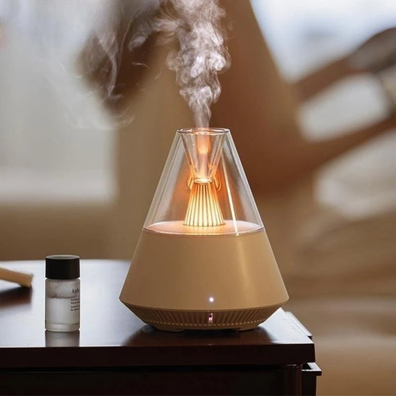 Remote Control USB Aromatherapy Diffuser Air Humidifier With Warm Night Light - Hues & Craft
