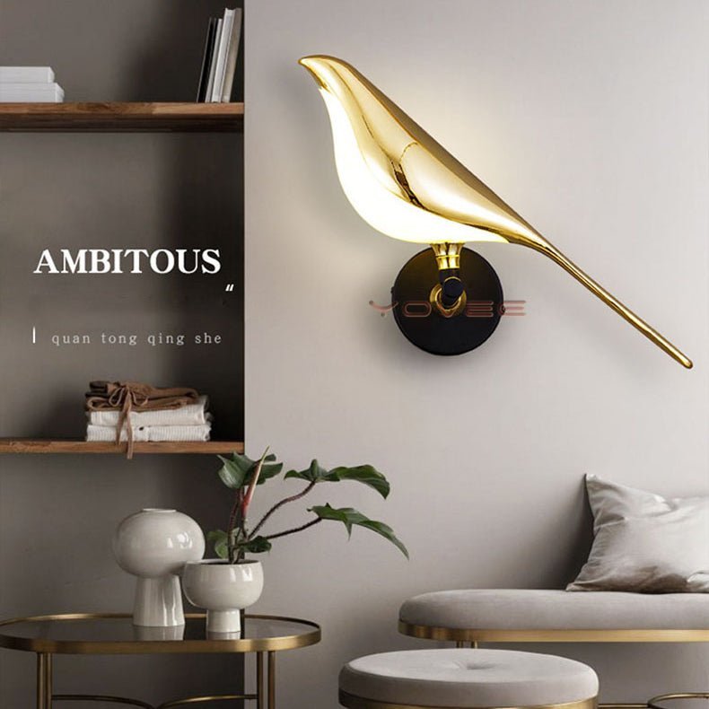 Modern Indoor Hallway Nordic Led Bird Wall Lamp - Hues & Craft