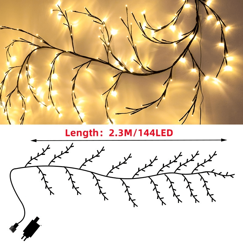 Lighted Willow Vine Lights for Walls - Hues & Craft
