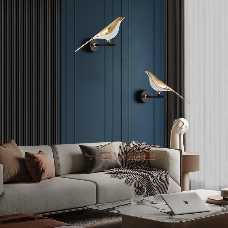 Modern Indoor Hallway Nordic Led Bird Wall Lamp - Hues & Craft