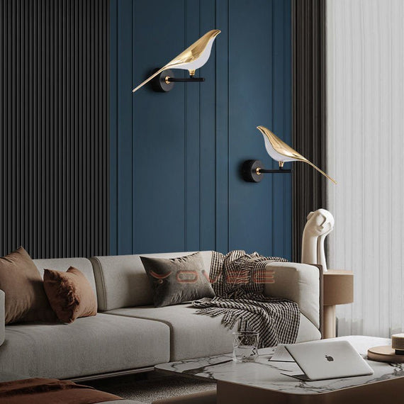 Modern Indoor Hallway Nordic Led Bird Wall Lamp - Hues & Craft