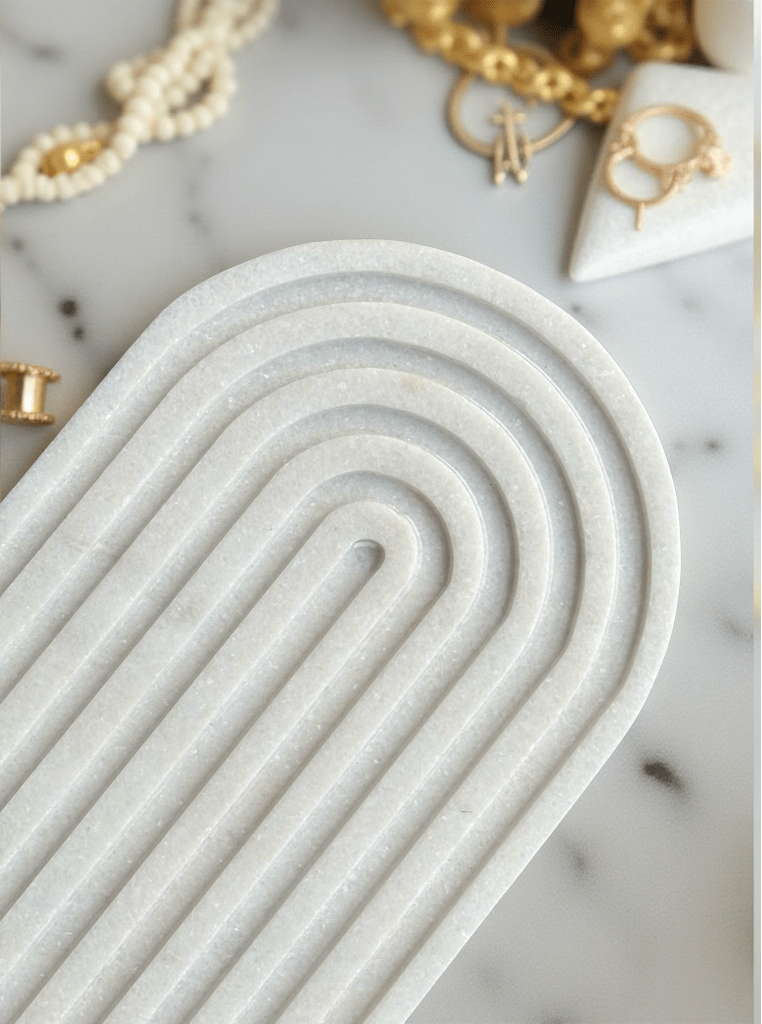 Arched Marble Tray for Jewelry & Other accessories - Hues & Craft