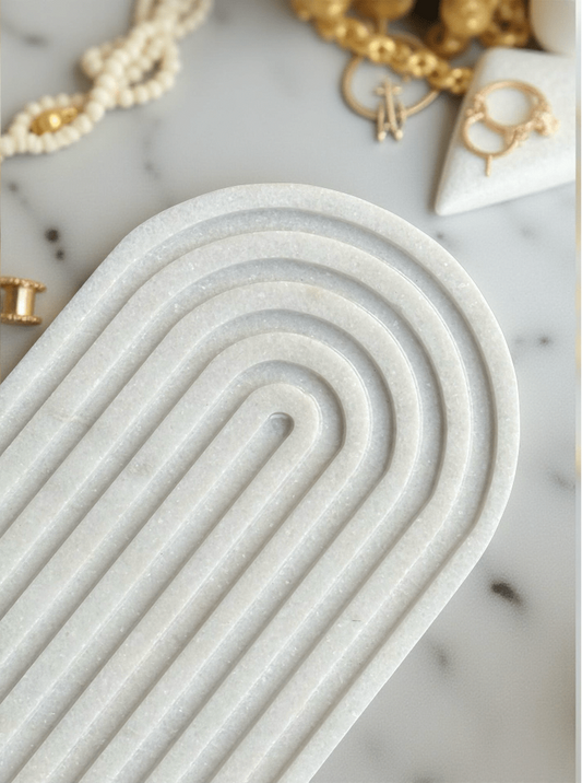 Arched Marble Tray for Jewelry & Other accessories - Hues & Craft