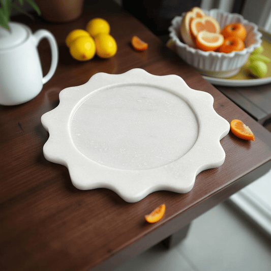 Sunflower Marble Tray - Hues & Craft